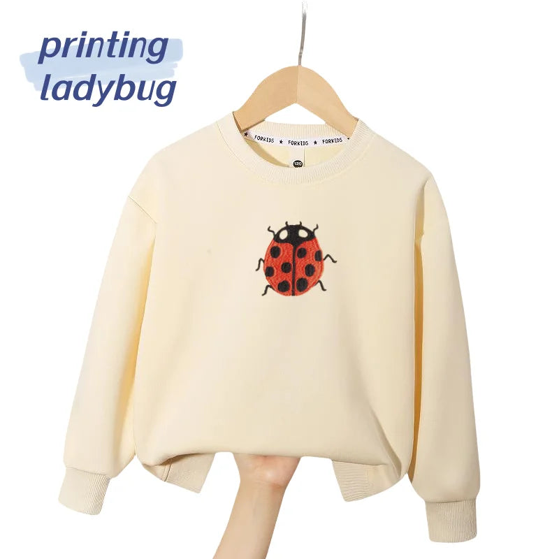 Boys Graphic Sweatshrits 2025 Spring Cotton Tops for Girls Long Sleeve Children Pullovers Cartoon Toddler Outerwear Kids Hoodies