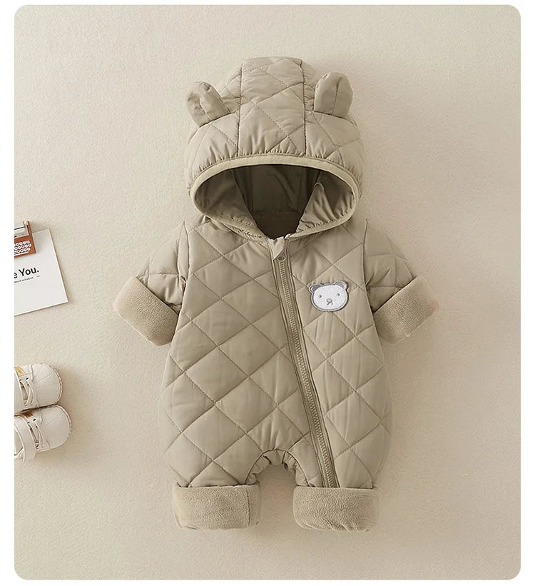 Winter Newborn Clothes Baby Girl Clothes Thickened Baby Jumpsuit Warm Baby Romper Cotton Jacket Romper Boy Overalls Toddler Coat