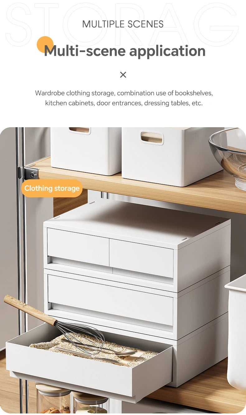 6-Tier Desk Organizer with Drawers Box Office Supplies Jewelry Cosmetics Storage Portable Divider Box Lipstick Skincare Holder