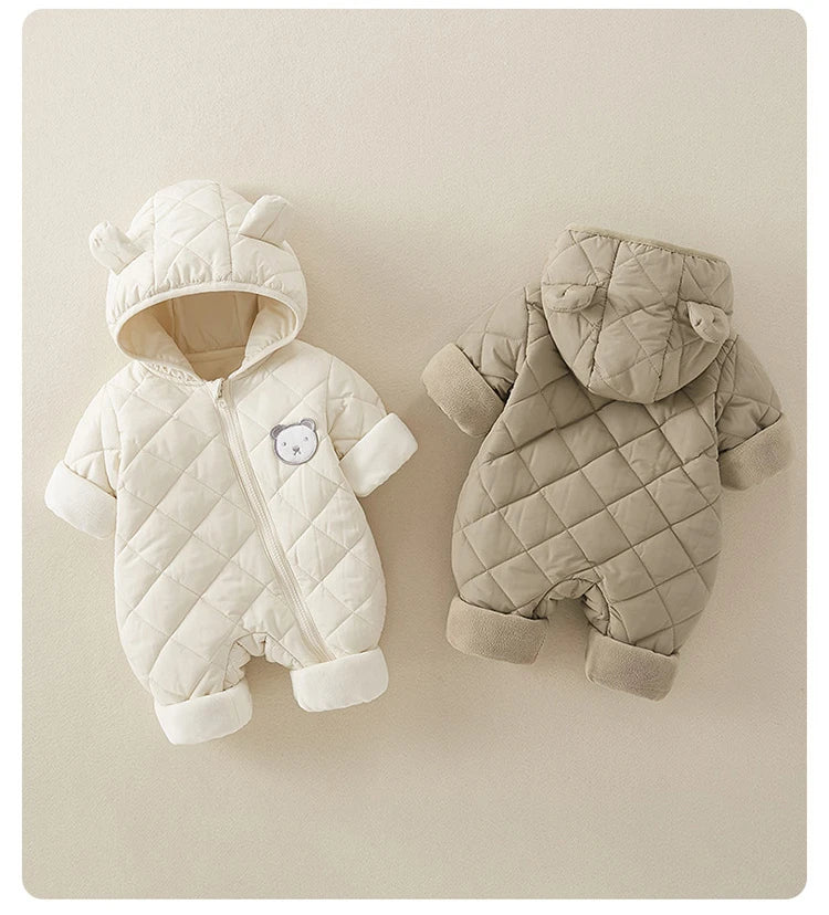 Winter Newborn Clothes Baby Girl Clothes Thickened Baby Jumpsuit Warm Baby Romper Cotton Jacket Romper Boy Overalls Toddler Coat
