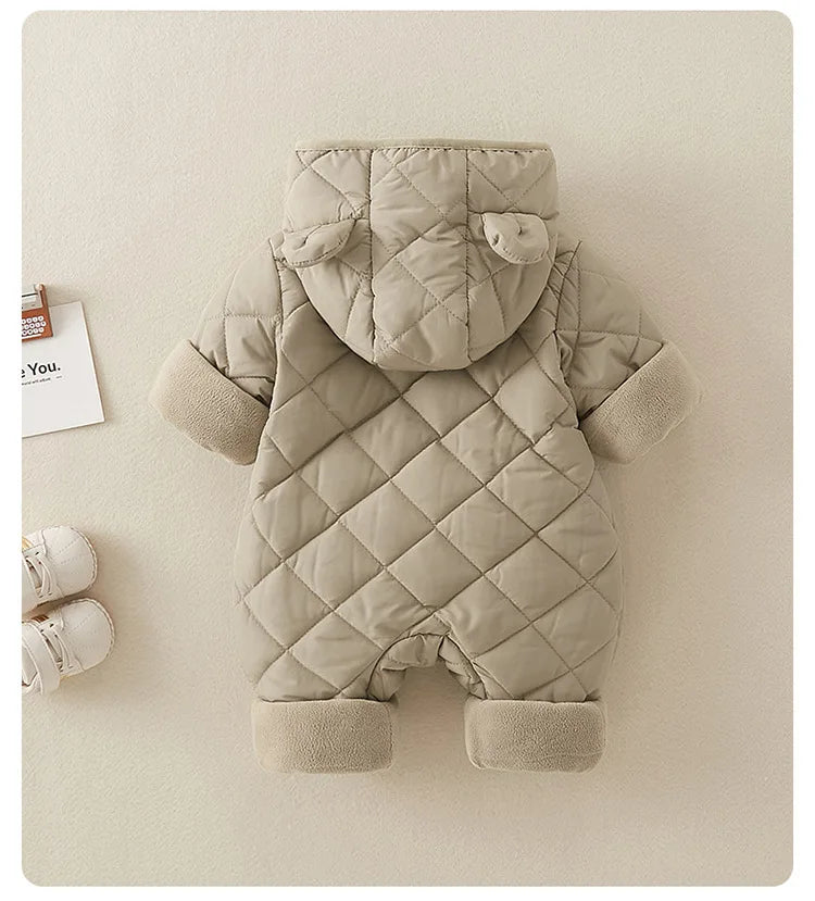 Winter Newborn Clothes Baby Girl Clothes Thickened Baby Jumpsuit Warm Baby Romper Cotton Jacket Romper Boy Overalls Toddler Coat
