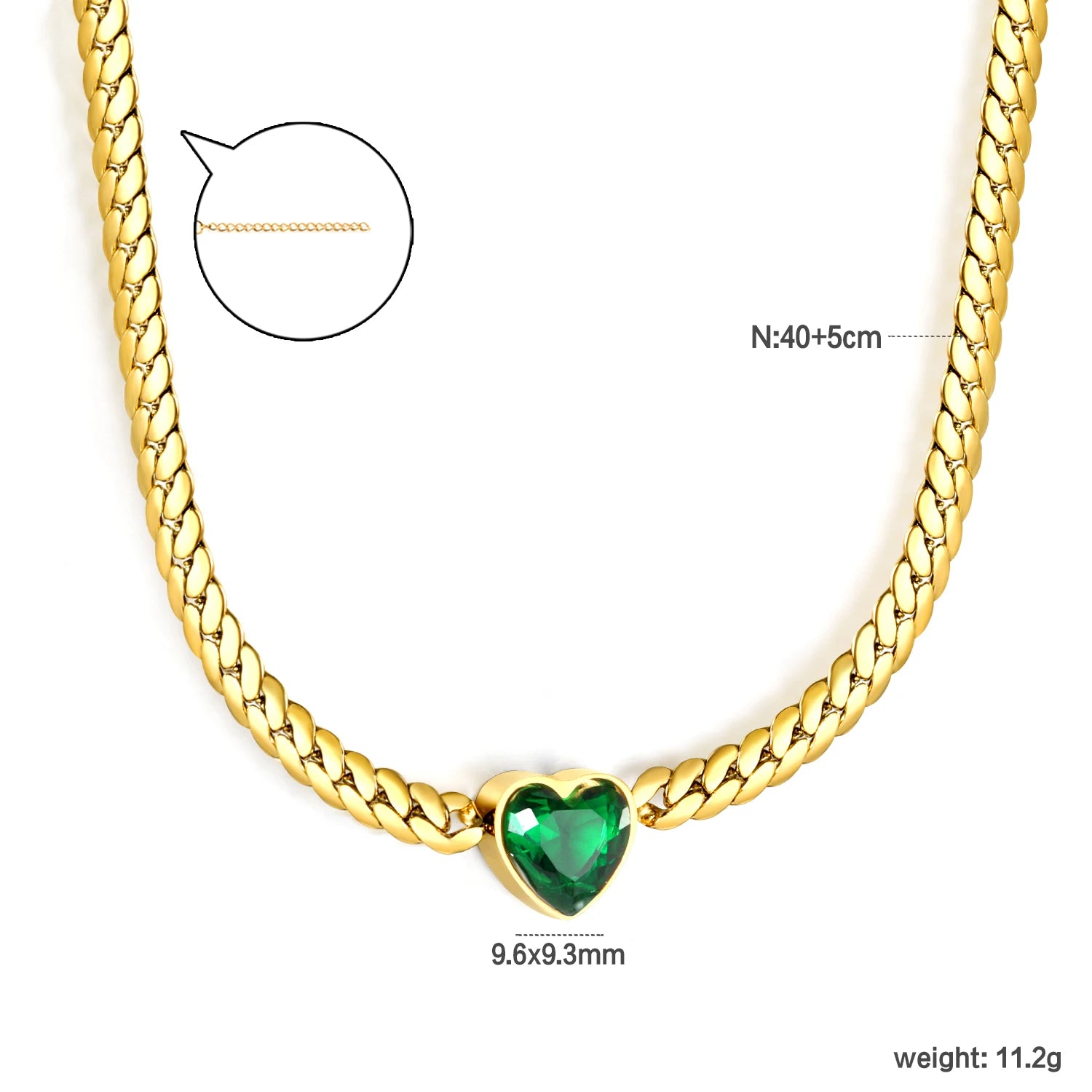 LUXUSTEEL Colorful Water Droplet Women Pendant Necklace Stainless Steel Round Cubic Zirconia Female Chain Necklace Jewelry Gift