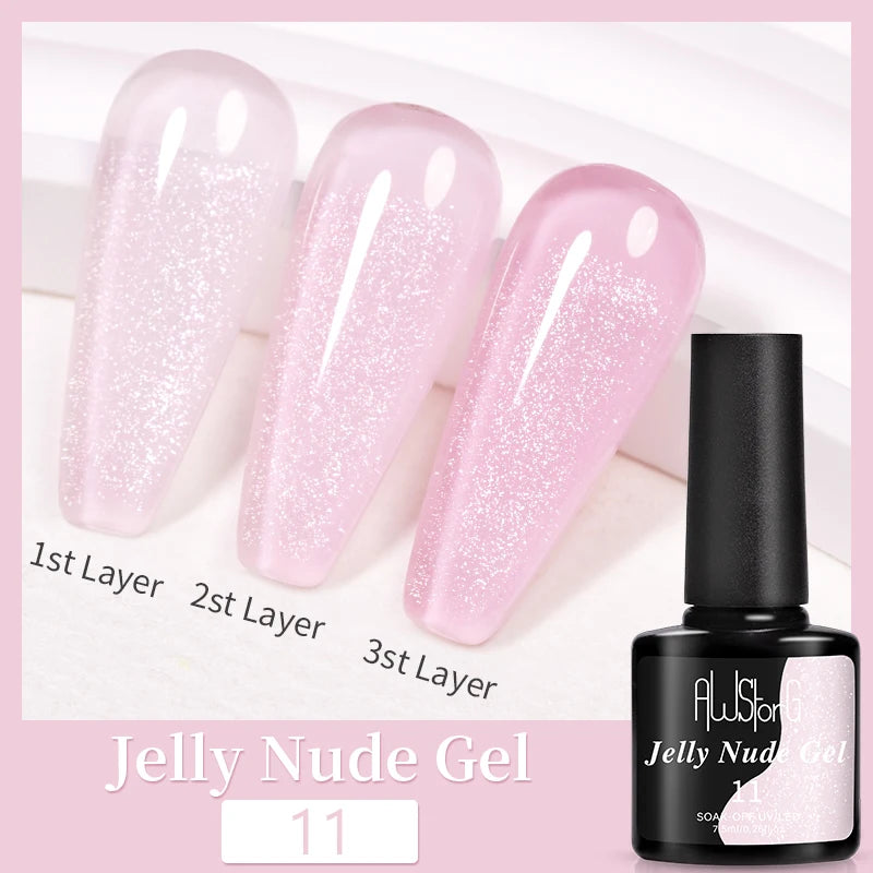AWStorG 15ml One Step Gel Polish 9 In 1 Diamond Top Coat  Reinforce Long Lasting UV Soak Off Gel Varnish High Light Nail Art
