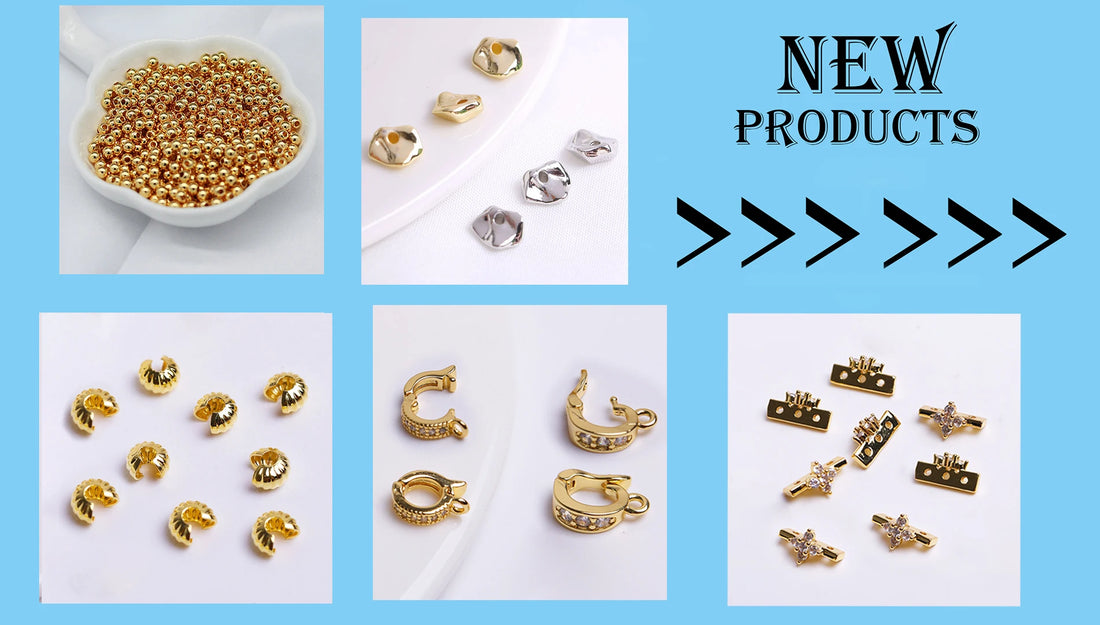 4MM 18K Gold Plated Flower Cup Pearl Pendant Mounting Connectors With Cap And Peg For DIY Jewelry Making Accessories Wholesale