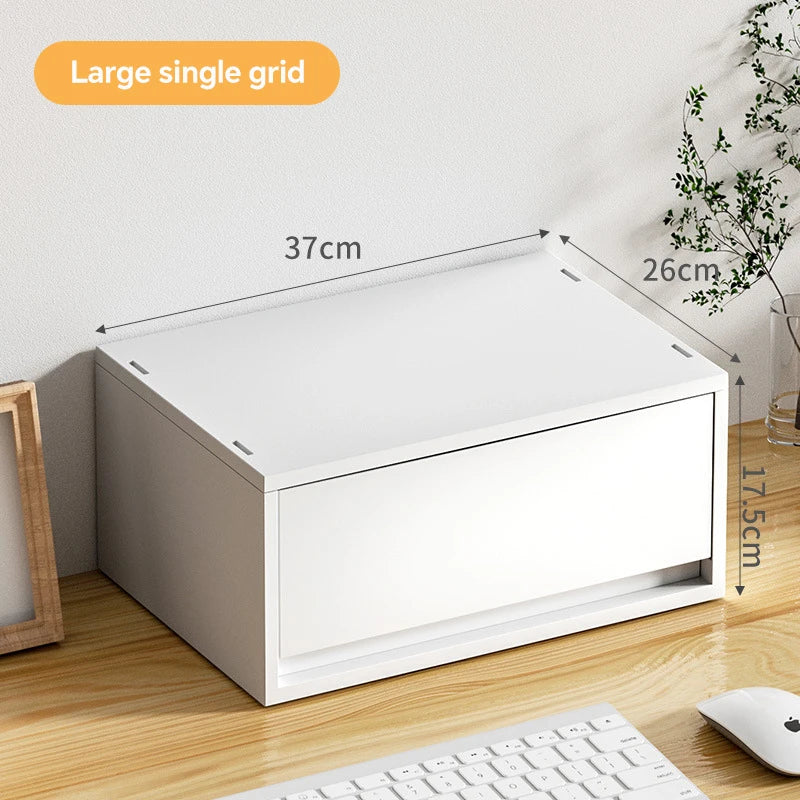 6-Tier Desk Organizer with Drawers Box Office Supplies Jewelry Cosmetics Storage Portable Divider Box Lipstick Skincare Holder