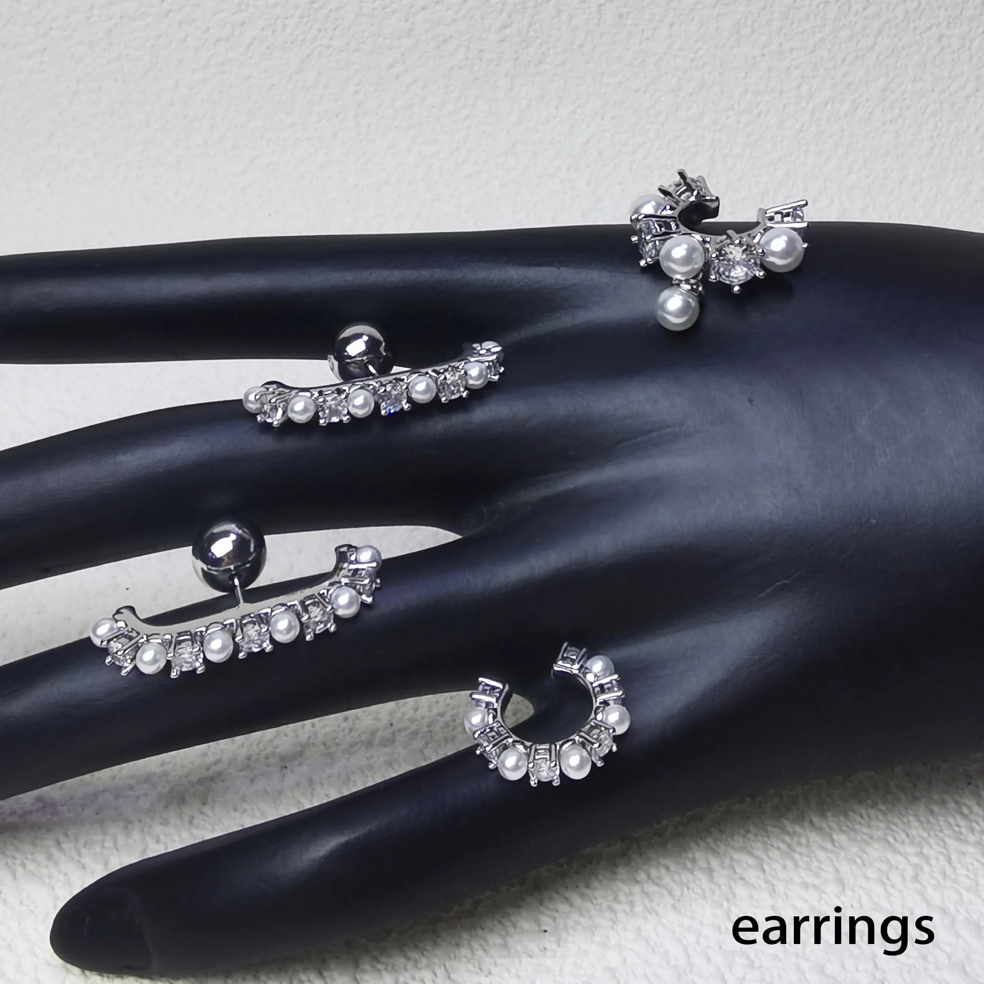 2025 Original Sparkling Crystal with Pearl Fine Jewelry Set Fashion Chain Necklace Earrings Bracelet Ring for Women Wedding Gift