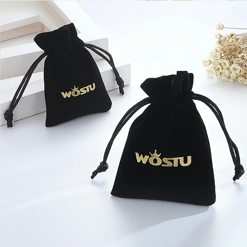 WOSTU Silver Paper Clip Bracelet 925 Sterling Silver Heart Love Chain Bracelets for Women Engagement Jewelry Gift CQB202