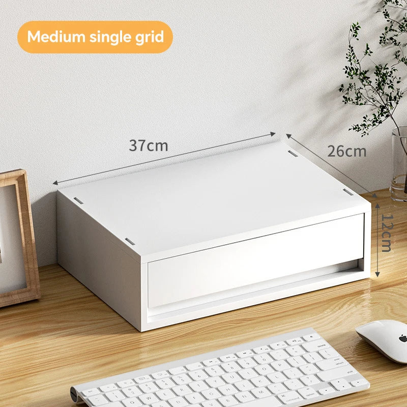 6-Tier Desk Organizer with Drawers Box Office Supplies Jewelry Cosmetics Storage Portable Divider Box Lipstick Skincare Holder