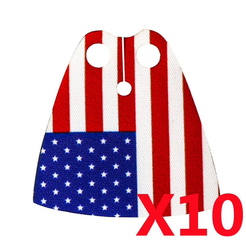 Medieval Military MOC Castle Knight Accessory Building Blocks Warhorse Cape Plush Coat Vest Shield Flag Kit Mini Toy Bricks Gift