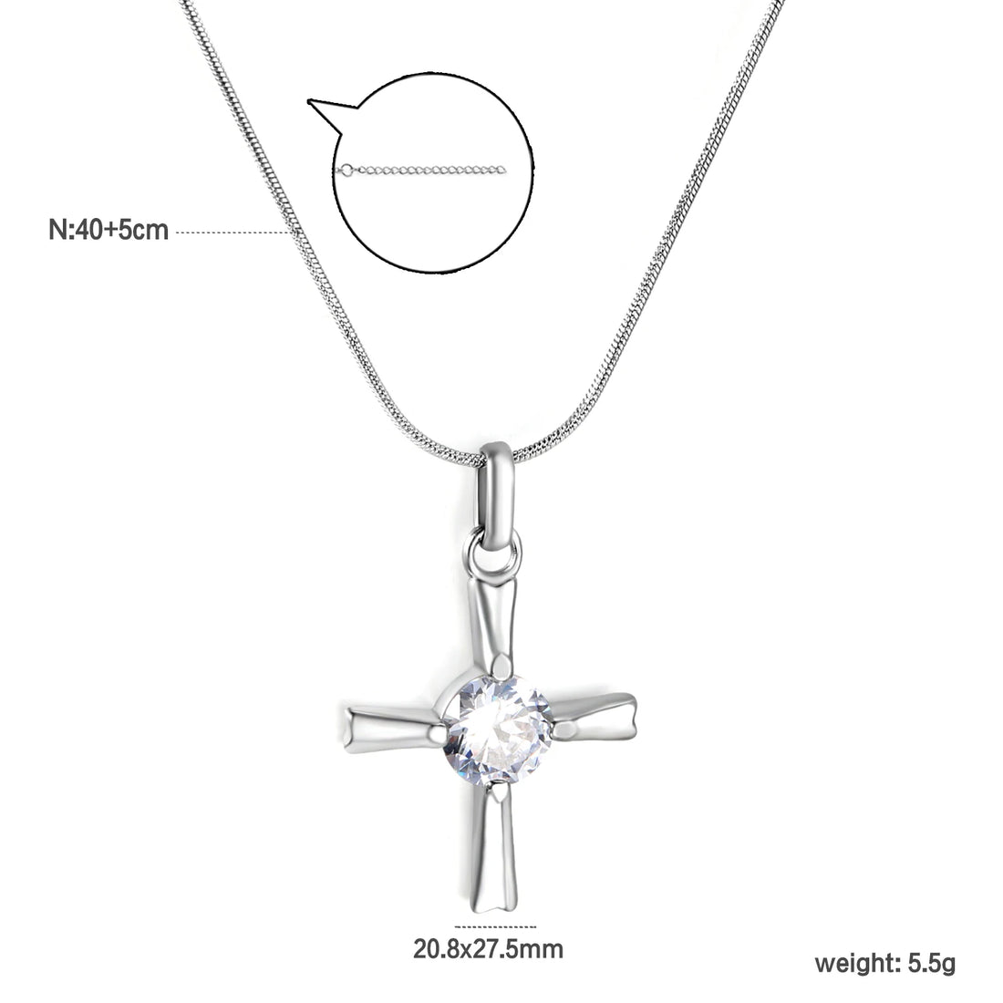 LUXUSTEEL Colorful Water Droplet Women Pendant Necklace Stainless Steel Round Cubic Zirconia Female Chain Necklace Jewelry Gift