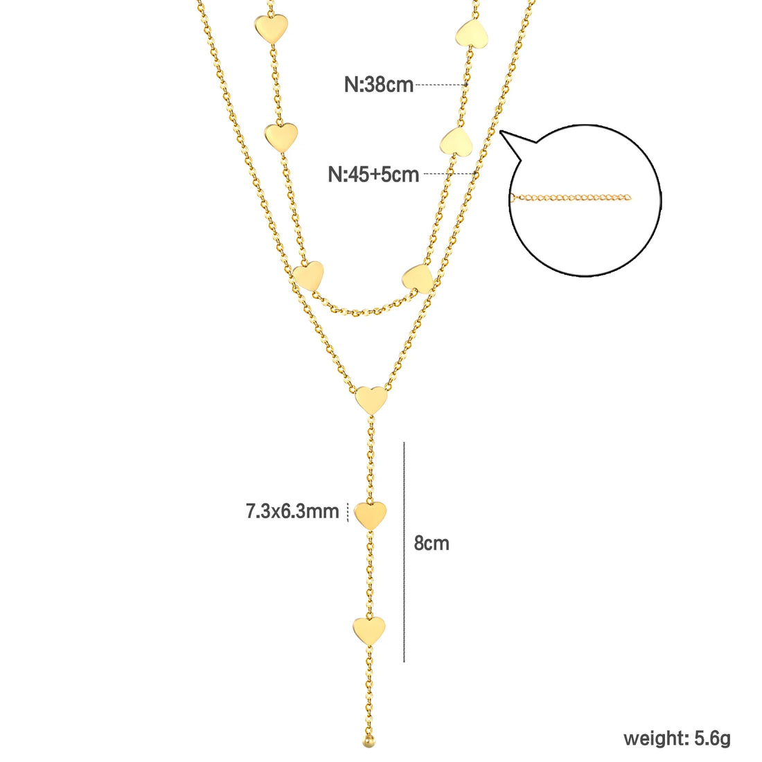 LUXUSTEEL Colorful Water Droplet Women Pendant Necklace Stainless Steel Round Cubic Zirconia Female Chain Necklace Jewelry Gift