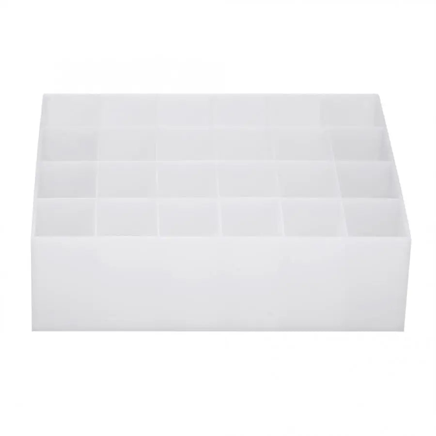 24 Grids Acrylic Makeup Organizer Storage Box Cosmetic Box Lipstick Jewelry Box Case Display Stand Organizer Tools White Purple