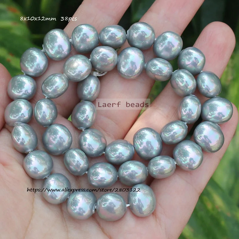 Shell Pearl Oval Water Drop 15inch, Many shapes ,For DIY Jewelry Making ! Necklace ,Bracel