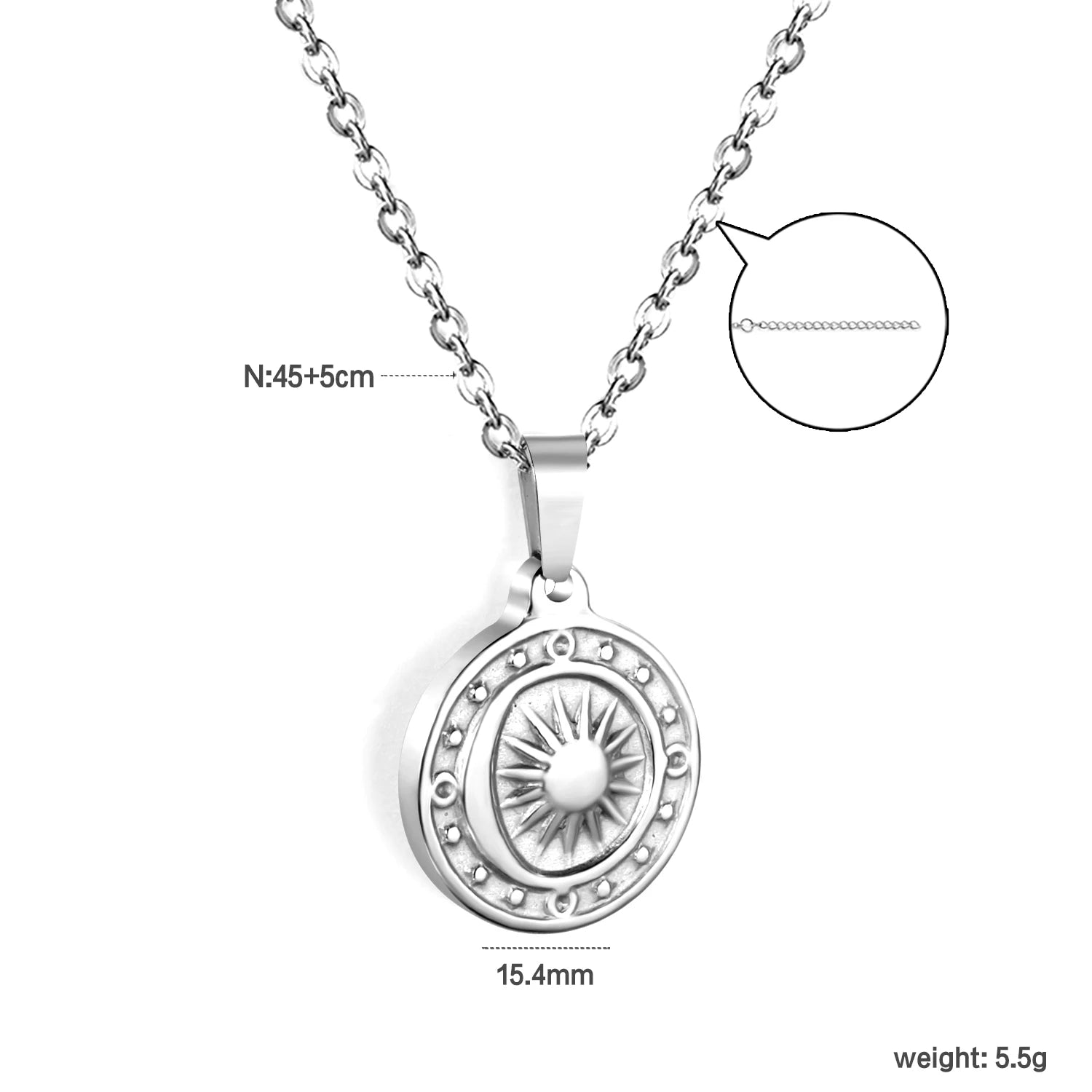 LUXUSTEEL Colorful Water Droplet Women Pendant Necklace Stainless Steel Round Cubic Zirconia Female Chain Necklace Jewelry Gift