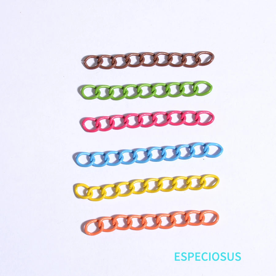 DIY Jewelry Accessories 5CM Extention Chain Multi Color Painted Ending Chain Necklace Tail Chain Bracelet Making Departments
