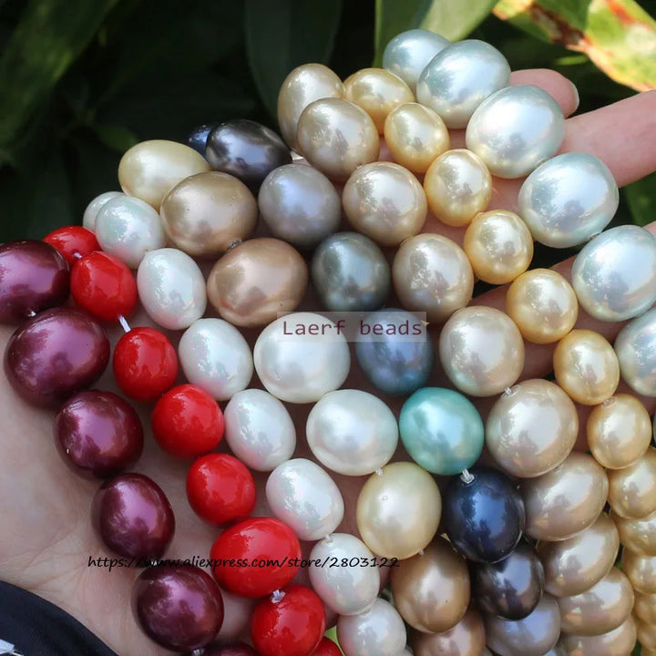 Shell Pearl Oval Water Drop 15inch, Many shapes ,For DIY Jewelry Making ! Necklace ,Bracel