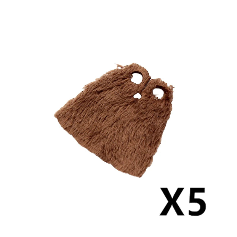 Medieval Military MOC Castle Knight Accessory Building Blocks Warhorse Cape Plush Coat Vest Shield Flag Kit Mini Toy Bricks Gift