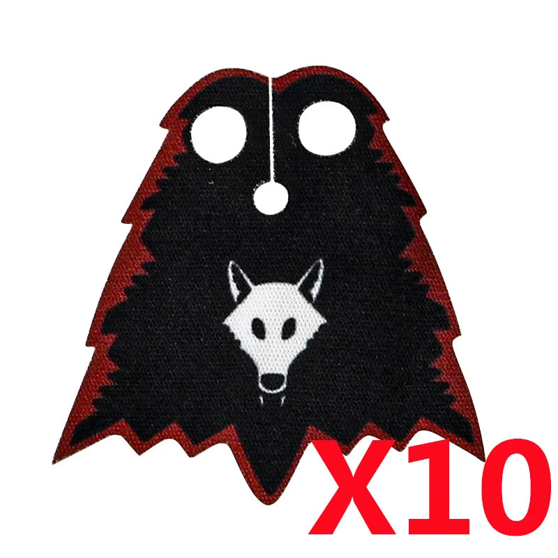 Medieval Military MOC Castle Knight Accessory Building Blocks Warhorse Cape Plush Coat Vest Shield Flag Kit Mini Toy Bricks Gift