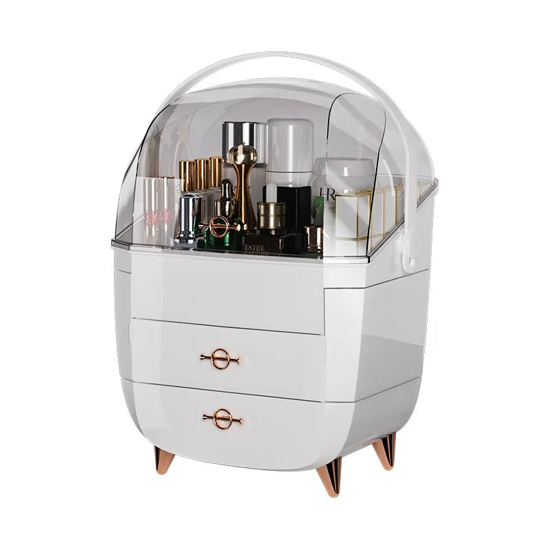 Luxury desktop cosmetics storage box Skin care lipstick perfume jewelry shelf Dust proof transparent cosmetic box