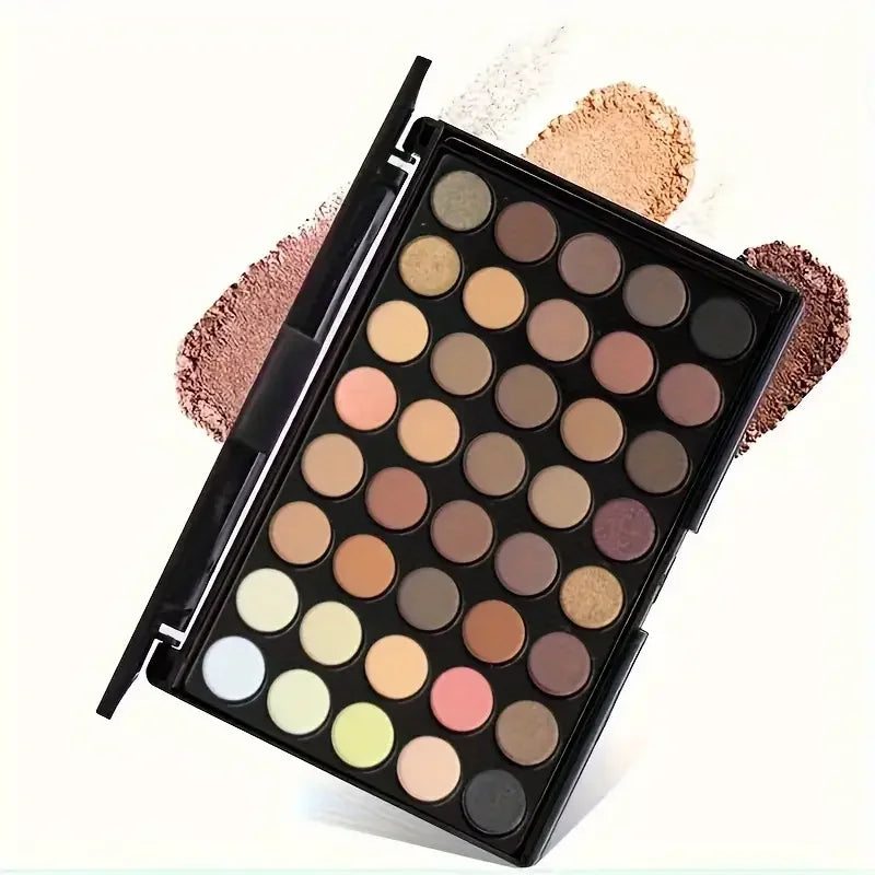 40 Color Eye shadow Palette Make-up for Women with Brushes Nude Eyeshadow Palette Glitter Matte Pigmented Powder Eye Cosmetics