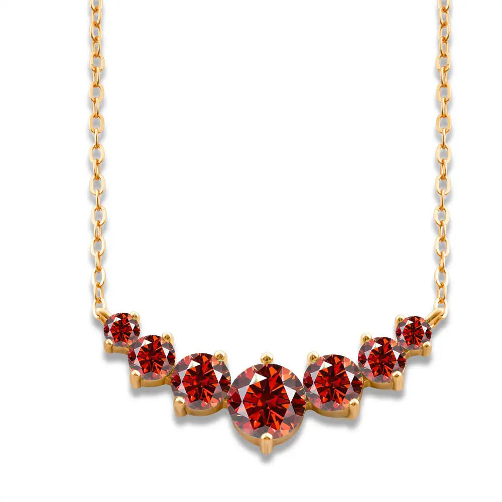 TY 925S Silver Pendant Necklace 1.7/2.8/5ct D Color Moissanite Smile Necklace Fine Jewelry With Certificate Women For Wedding