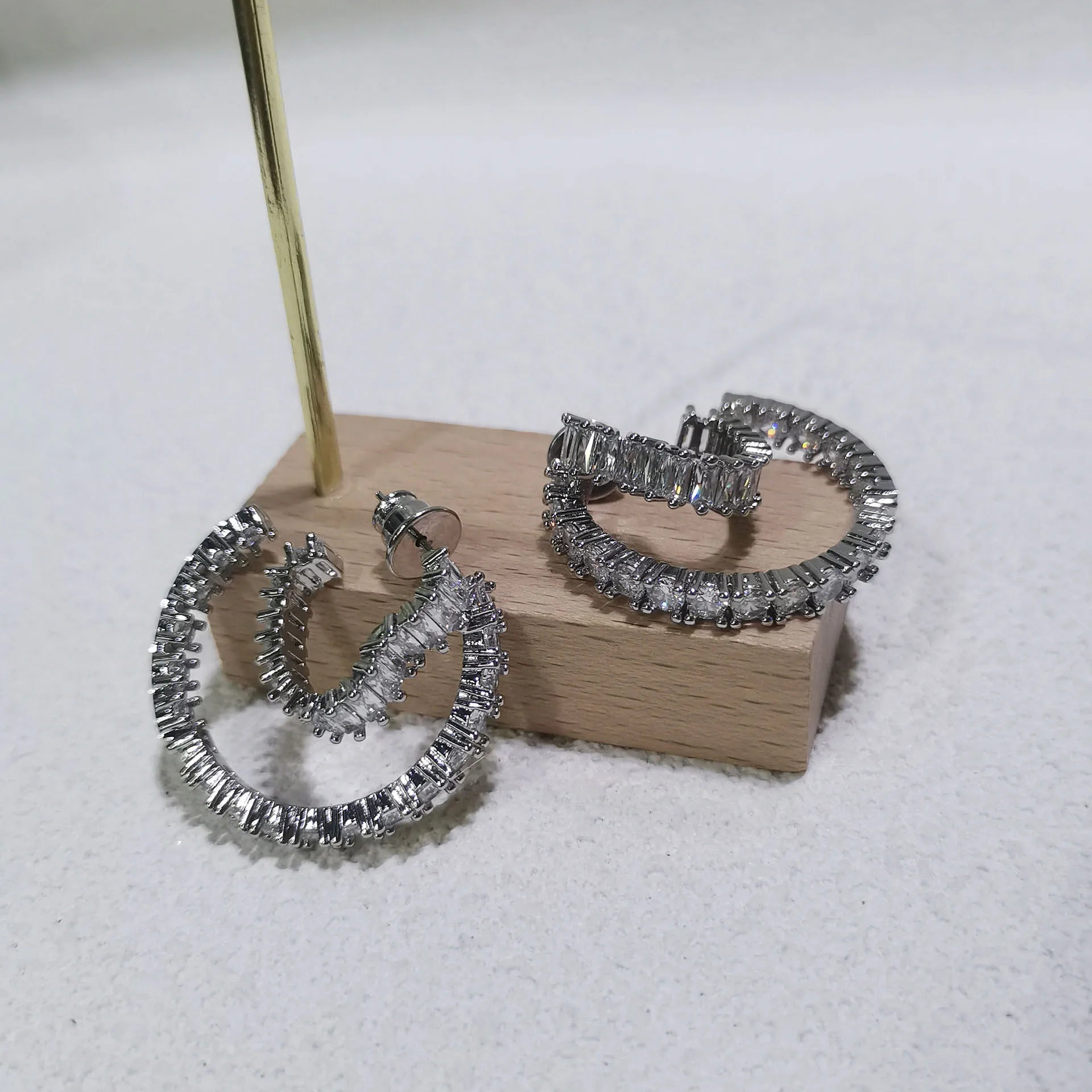 2025 Original Sparkling Crystal with Pearl Fine Jewelry Set Fashion Chain Necklace Earrings Bracelet Ring for Women Wedding Gift