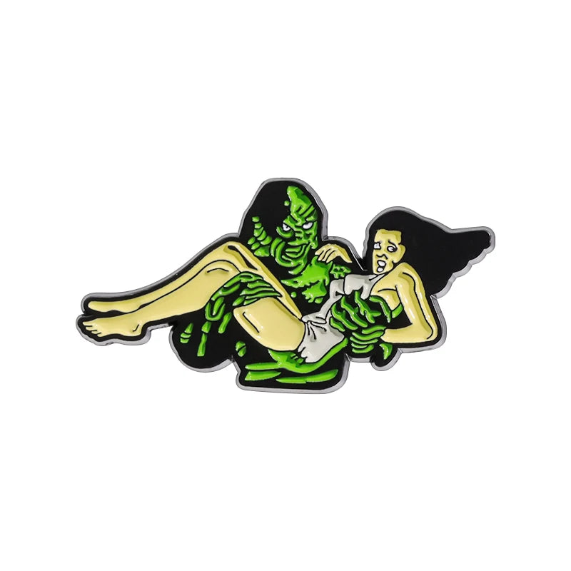 Punk Films Monsters Theme Enamel Pins Custom Horror Movies Girls Monster Badges Lapel Backpack Brooches Jewelry Accessories