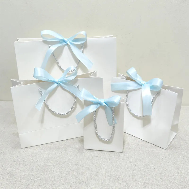 White Gift Bag Jewelry Lipstick Multicolor Bow Ribbon Gift Box Birthday Party / Pajama Wig Graduation Celebration Gift Packaging