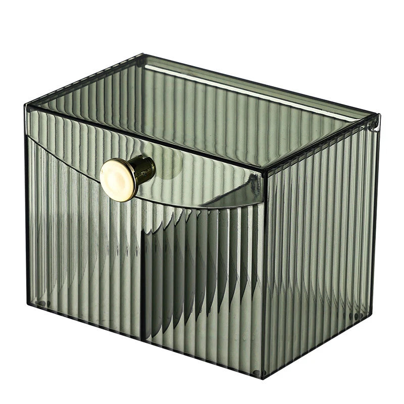Cotton Swab Storage Box Desktop Dust-Proof Transparent Jewelry Box Makeup Removal Cotton Storage Organizer Lipstick Container