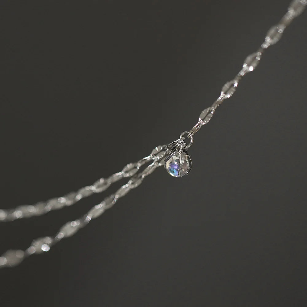 Stainless Steel Chain Necklace Delicate Cubic Zirconia Jewelry Trendy Metal 18 K Plated Golden Collar Necklace Party Gift