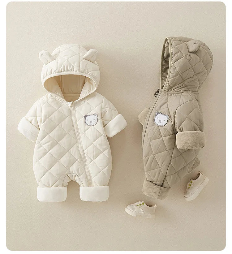 Winter Newborn Clothes Baby Girl Clothes Thickened Baby Jumpsuit Warm Baby Romper Cotton Jacket Romper Boy Overalls Toddler Coat