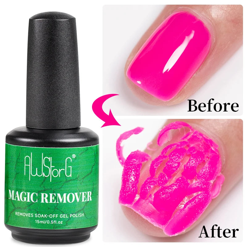 AWStorG 15ml One Step Gel Polish 9 In 1 Diamond Top Coat  Reinforce Long Lasting UV Soak Off Gel Varnish High Light Nail Art