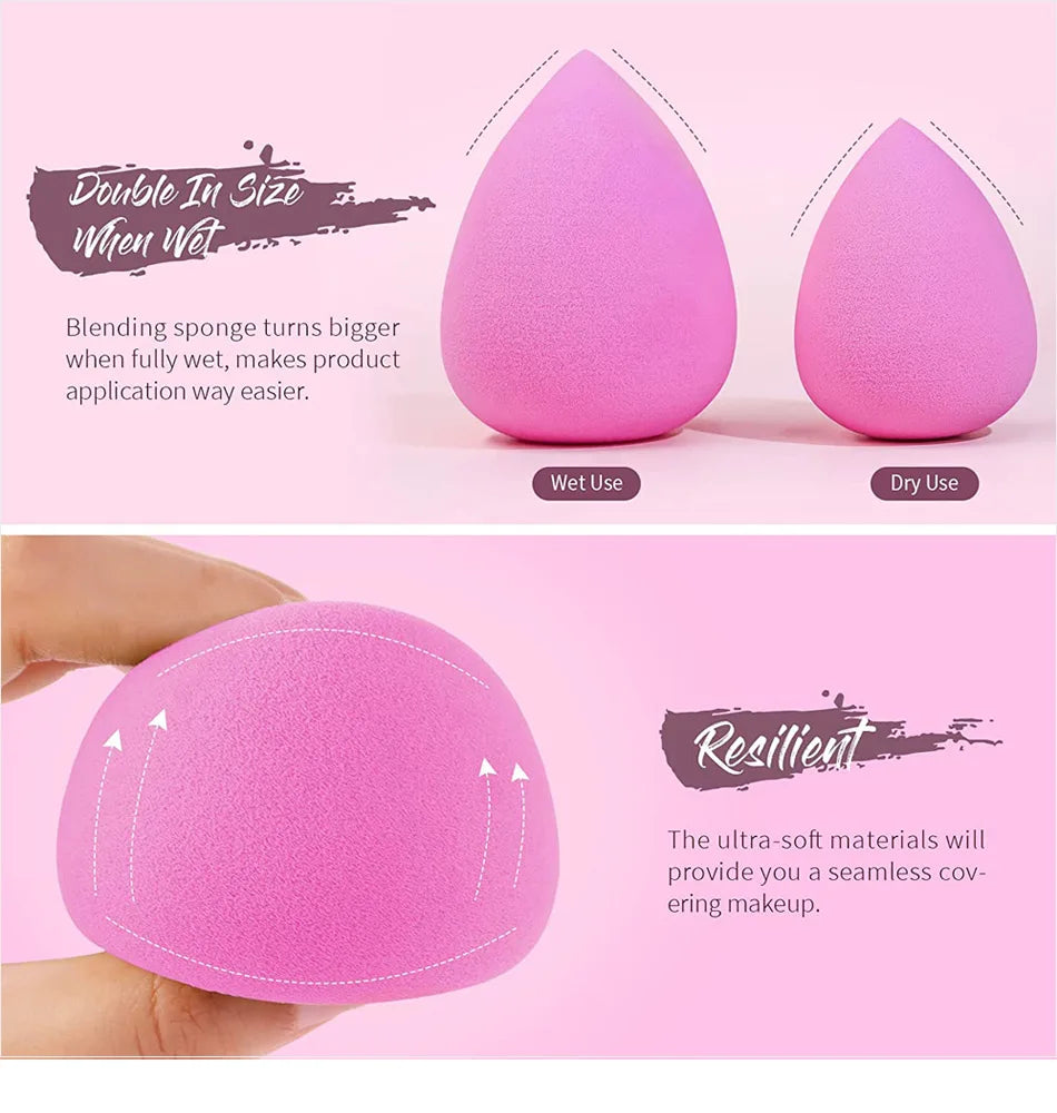 6pcs Mini Makeup Sponge Powder Beauty Sponge Makeup Concealer Liquid Foundation Face Beauty Cosmetic Sponge Make Up Accessories