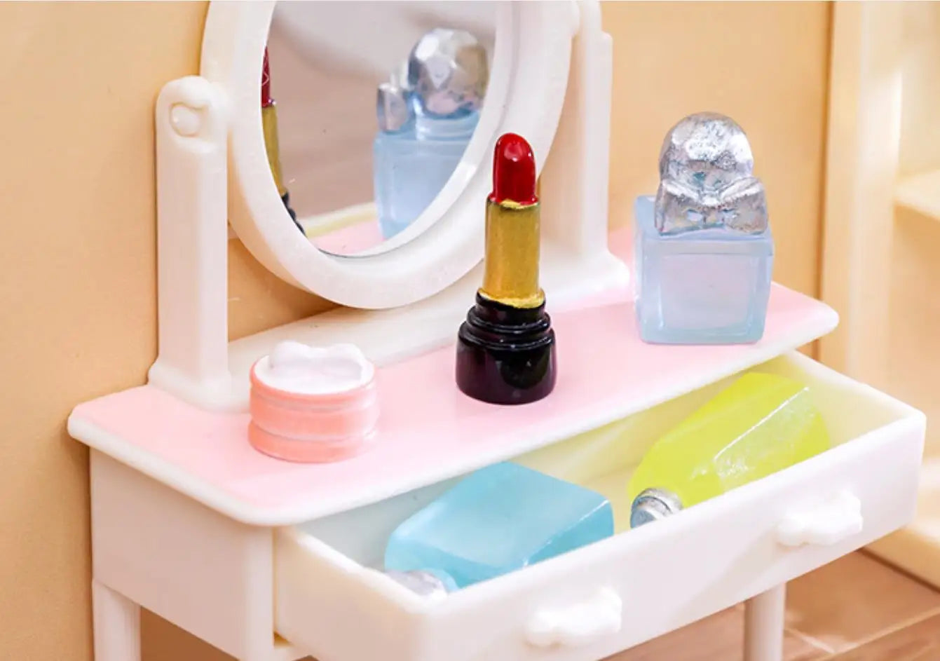 Kawaii Imitation Cosmetics Lipstick Nail Polish Flat Back Resin Cabochons DIY Jewelry Craft Dollhouse Decoration Accessories