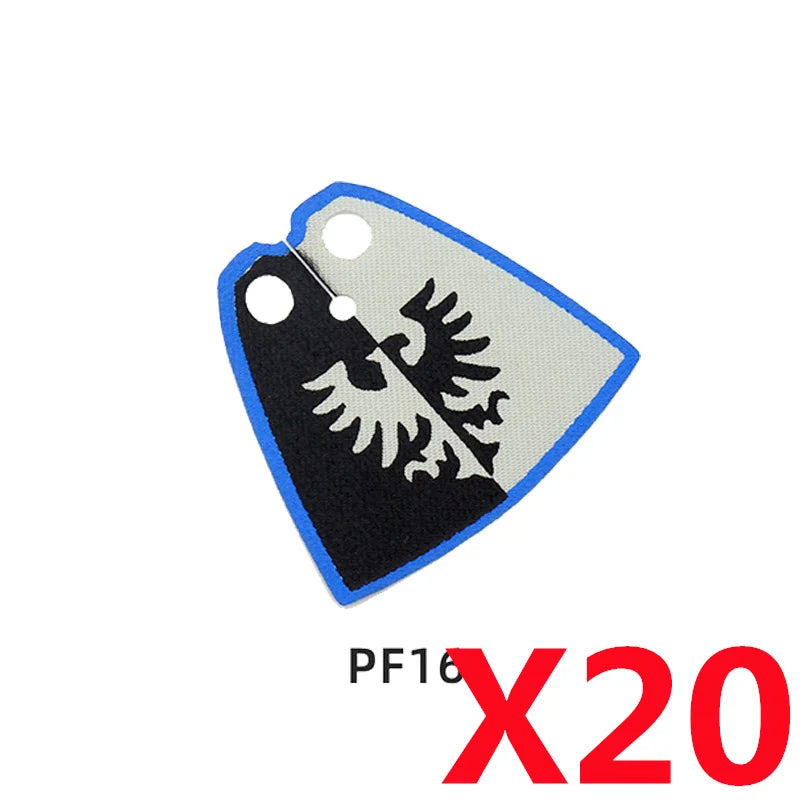 Medieval Military MOC Castle Knight Accessory Building Blocks Warhorse Cape Plush Coat Vest Shield Flag Kit Mini Toy Bricks Gift