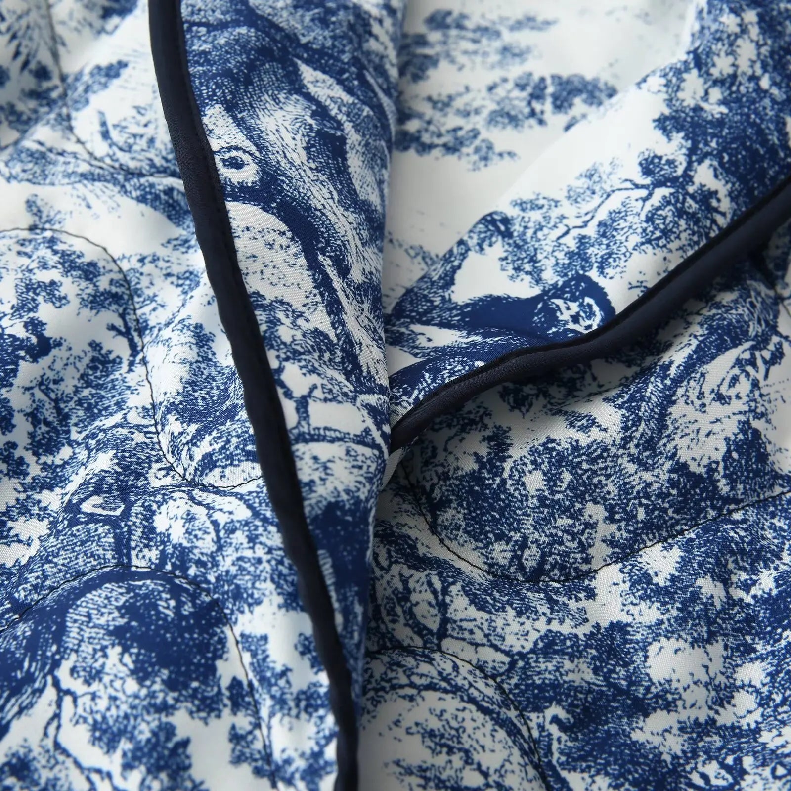 2024 Autumn And Winter New Women's Clothing European And American Ins Style Loose Collared Contrasting Printed Cotton Jacket