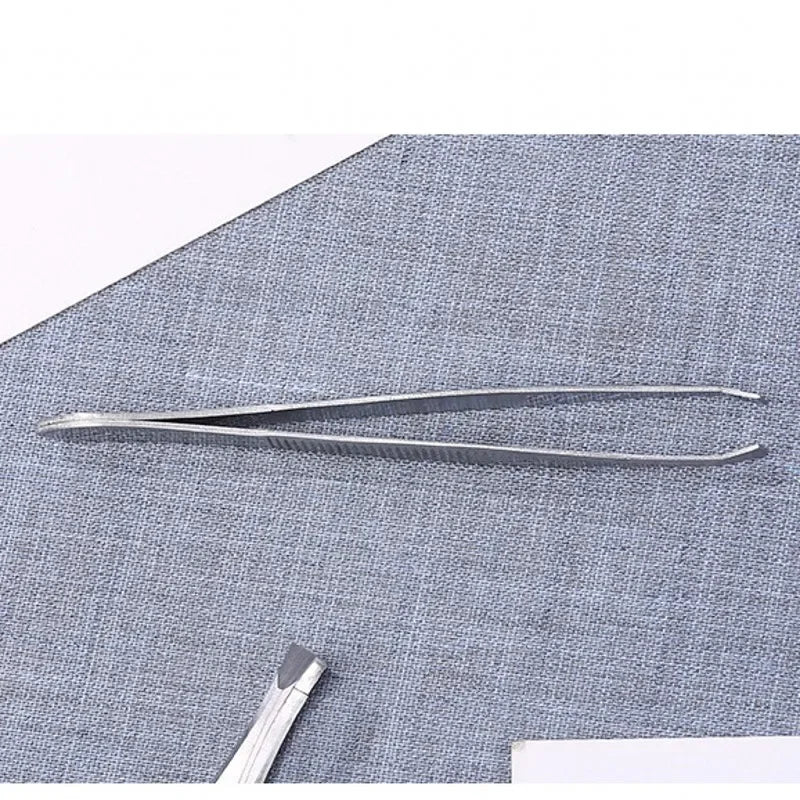 2Pcs/Set Eyebrow Tweezers Face Hair Removal Slanted Flat Tips Stainless Steel Eyelash Clip Brow Trimming Tweezer Makeup Tools