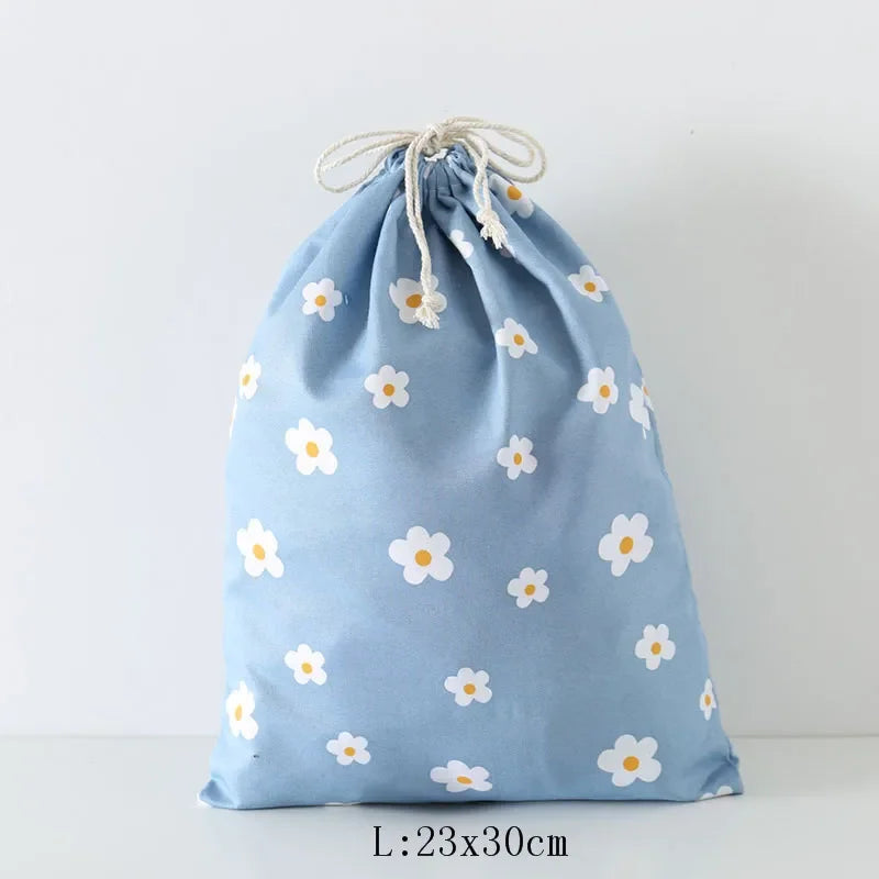 Women Girls Jewelry Lipstick Cosmetic Tote Rope Pouch String Bag Cute Small Large Coin Purse Key Earphone Drawstring Storage Bag