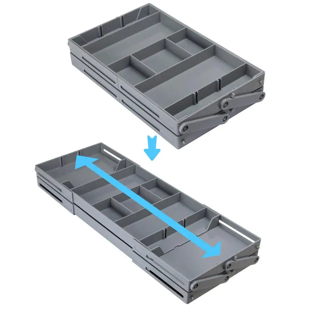 2/3 Tier Adjustable Drawer Organizer Box Trays Make Up Cosmetics Sundries Divider Holder Kitchen Bathroom Closet Jewellery Box