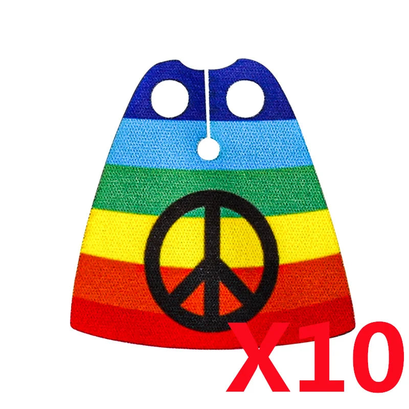 Medieval Military MOC Castle Knight Accessory Building Blocks Warhorse Cape Plush Coat Vest Shield Flag Kit Mini Toy Bricks Gift