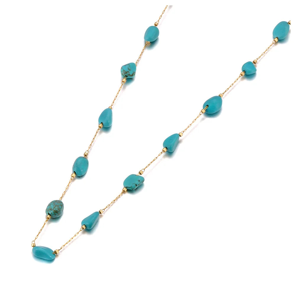 Lokaer Luxury Bling Colorful Cubic Zirconia Chain Necklace for Women CZ Waterproof Stainless Steel Exquisite Jewelry N25087