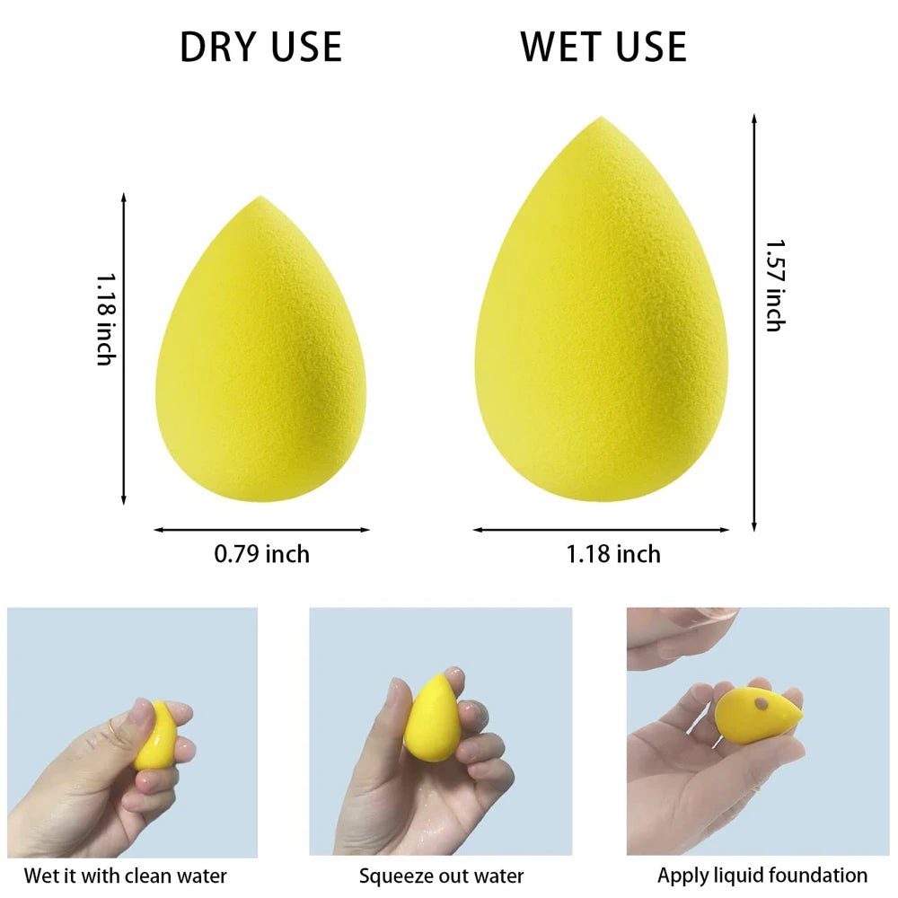 6pcs Mini Makeup Sponge Powder Beauty Sponge Makeup Concealer Liquid Foundation Face Beauty Cosmetic Sponge Make Up Accessories