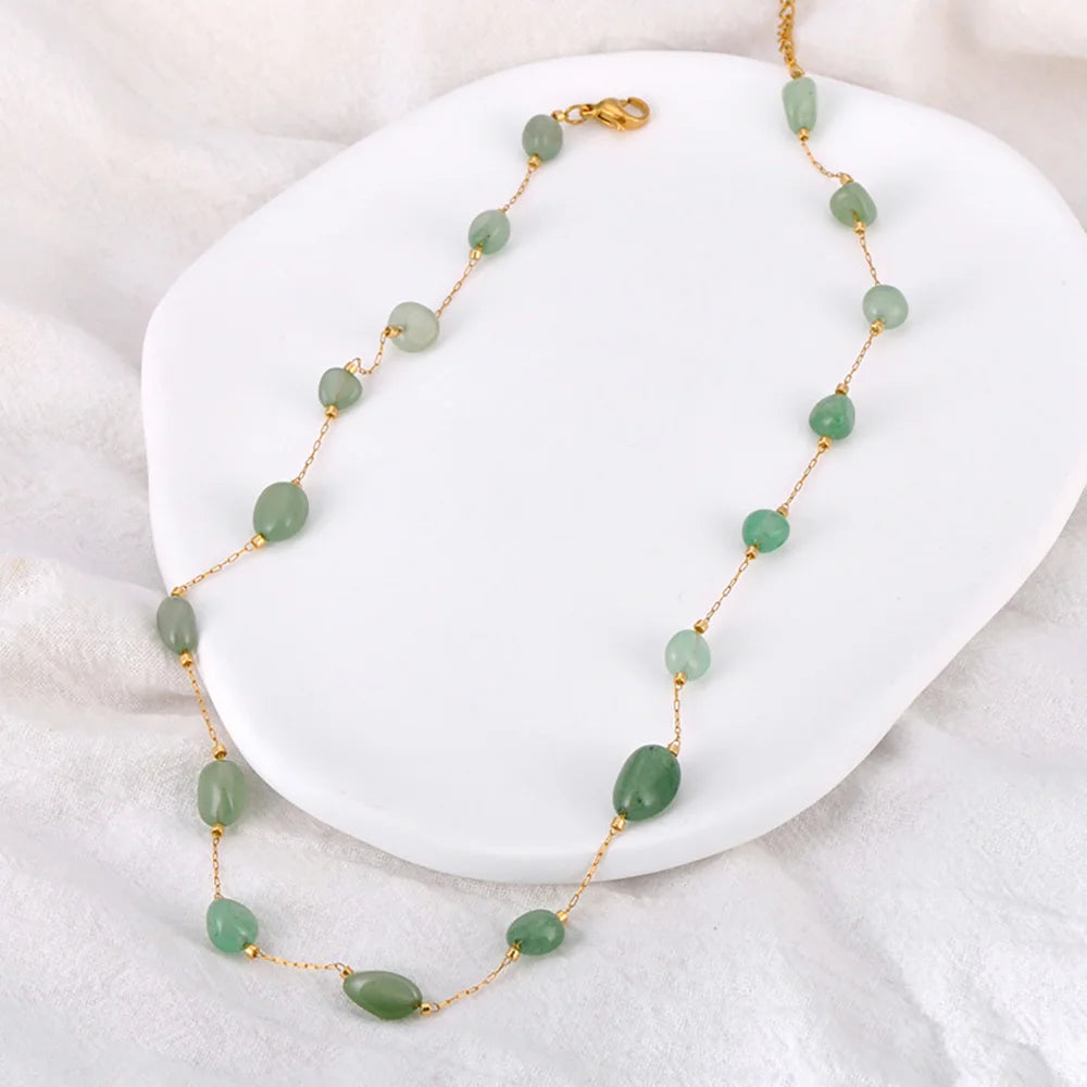 Lokaer Luxury Bling Colorful Cubic Zirconia Chain Necklace for Women CZ Waterproof Stainless Steel Exquisite Jewelry N25087