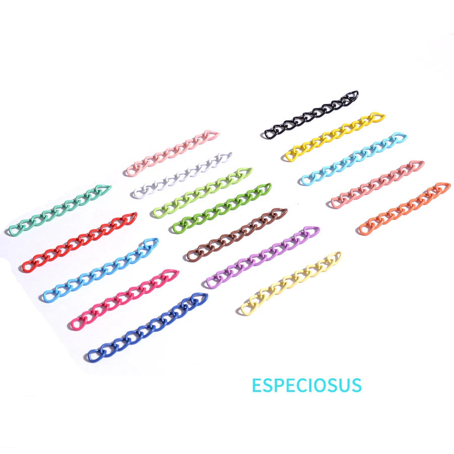 DIY Jewelry Accessories 5CM Extention Chain Multi Color Painted Ending Chain Necklace Tail Chain Bracelet Making Departments
