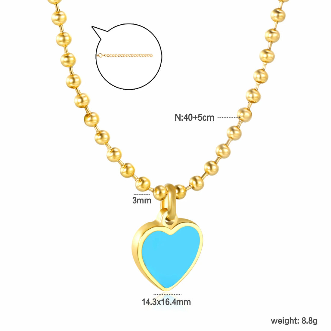 LUXUSTEEL Colorful Water Droplet Women Pendant Necklace Stainless Steel Round Cubic Zirconia Female Chain Necklace Jewelry Gift