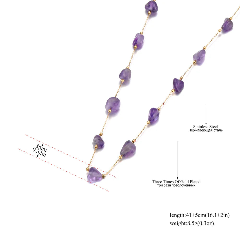 Lokaer Luxury Bling Colorful Cubic Zirconia Chain Necklace for Women CZ Waterproof Stainless Steel Exquisite Jewelry N25087