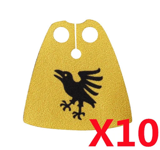 Medieval Military MOC Castle Knight Accessory Building Blocks Warhorse Cape Plush Coat Vest Shield Flag Kit Mini Toy Bricks Gift