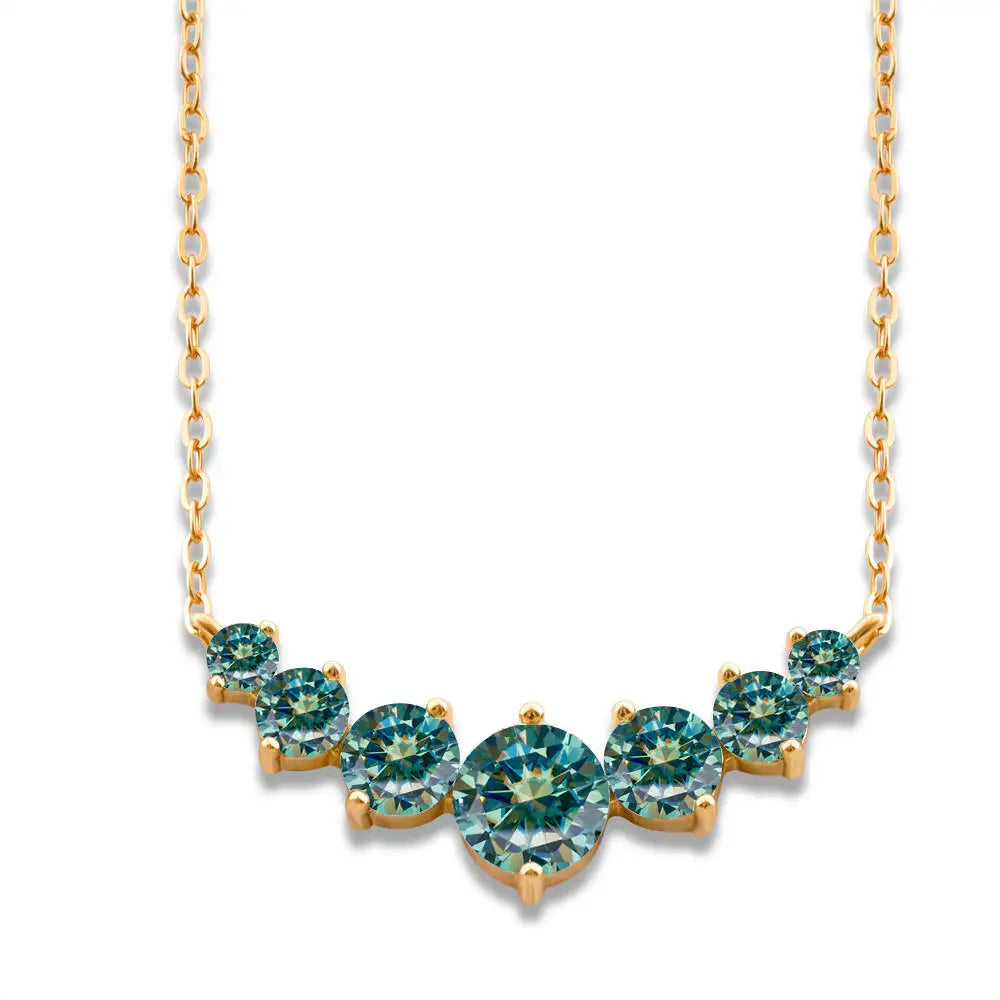 TY 925S Silver Pendant Necklace 1.7/2.8/5ct D Color Moissanite Smile Necklace Fine Jewelry With Certificate Women For Wedding