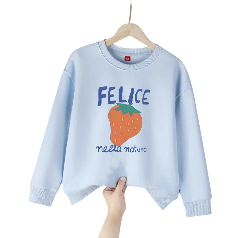 Boys Graphic Sweatshrits 2025 Spring Cotton Tops for Girls Long Sleeve Children Pullovers Cartoon Toddler Outerwear Kids Hoodies