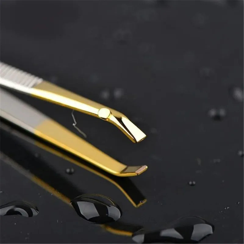 1PC Eyebrow Tweezer Stainless Steel Slant Tip Eyes Tweezer Clip for Face Hair Removal Make Up Tools Pince A Epiler